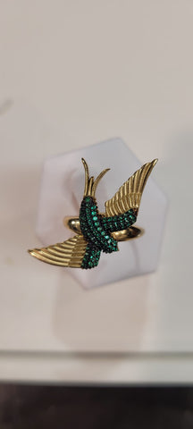 Italian gold eagle ring